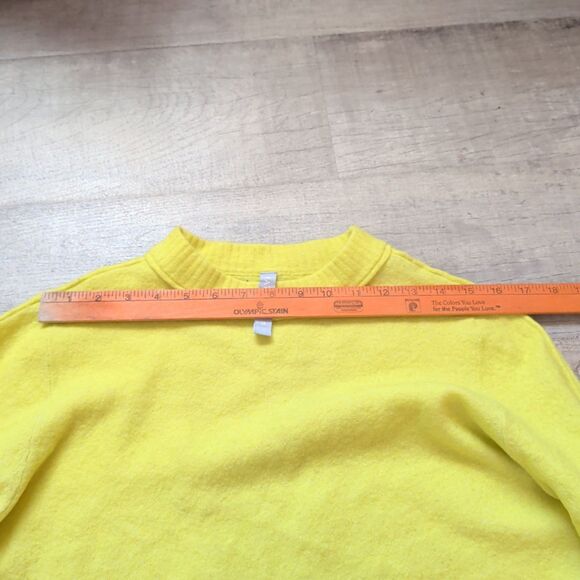 Athleta Heathered Yellow Merino Extra Fine Wool Blend Sweater Size Medium M - Picture 5 of 9